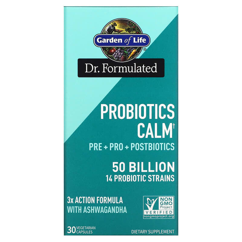 Garden of Life Probiotics Calm 50 Billion 30 Vegetarian Capsules 1 Garden of Life Probiotics Calm 50 Billion 30 Vegetarian Capsules 658010131803