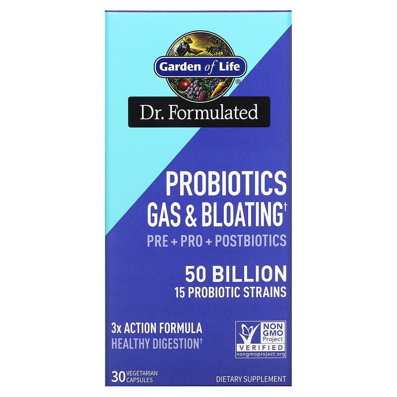 Garden of Life Probiotics Gas & Bloating 50 Billion 30 Vegetarian Capsules 1 Garden of Life Probiotics Gas & Bloating 50 Billion 30 Vegetarian Capsules 658010131773