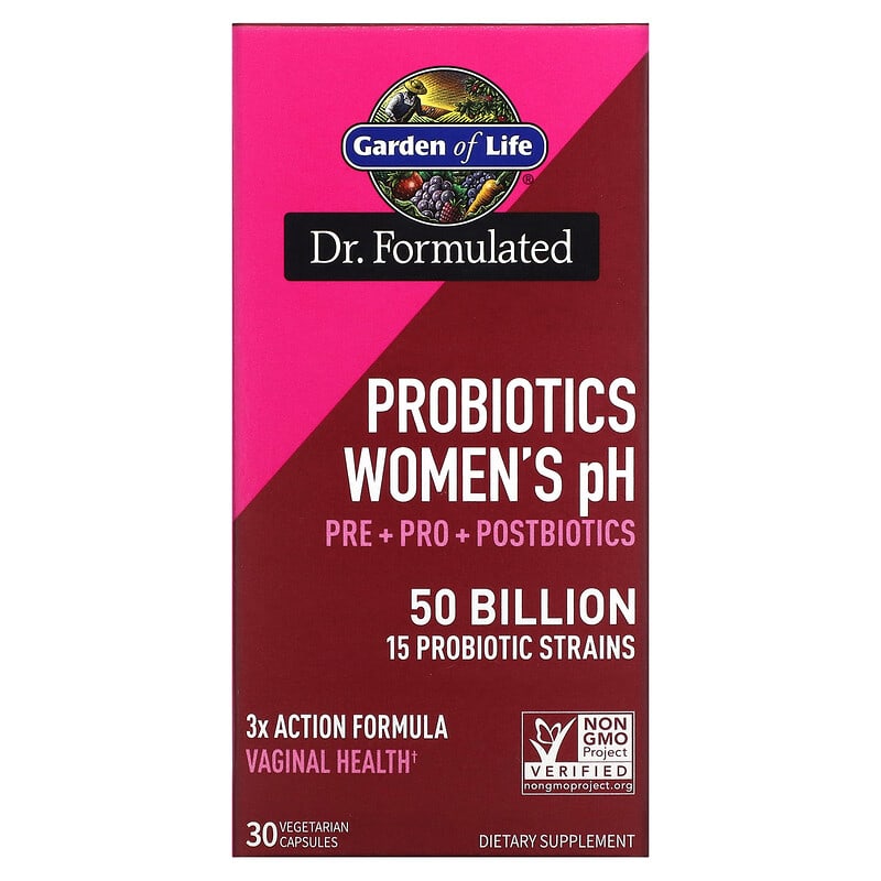 Garden of Life Probiotics Women's pH 50 Billion 30 Vegetarian Capsules 1 Garden of Life Probiotics Women's pH 50 Billion 30 Vegetarian Capsules 658010131957