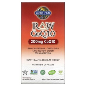 Garden of Life RAW CoQ10 200 mg 60 Vegan Capsules 658010115926