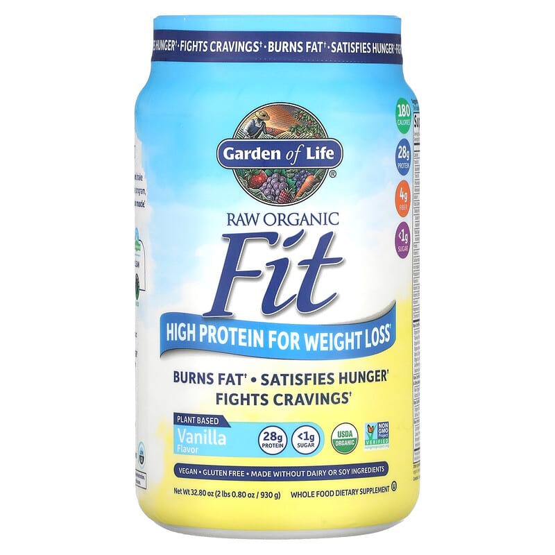 Garden of Life RAW Organic Fit High Protein for Weight Loss Vanilla 32.8 oz (930 g) 1 Garden of Life RAW Organic Fit High Protein for Weight Loss Vanilla 32.8 oz (930 g) 658010120425