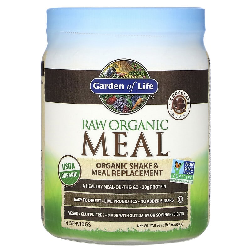 Garden of Life RAW Organic Meal Shake & Meal Replacement Chocolate Cacao 1 lb 2 oz (509 g) 1 Garden of Life RAW Organic Meal Shake & Meal Replacement Chocolate Cacao 1 lb 2 oz (509 g) 658010116954