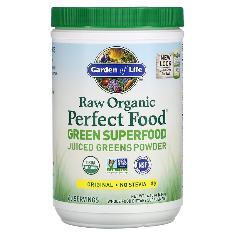 Garden of Life Raw Organic Perfect Food Green Superfood Juiced Greens Powder Original 14.6 oz (414 g) 1 Garden of Life Raw Organic Perfect Food Green Superfood Juiced Greens Powder Original 14.6 oz (414 g) 658010117081