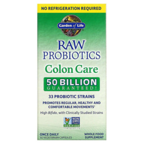 Garden of Life RAW Probiotics Colon Care 30 Vegetarian Capsules 658010123327