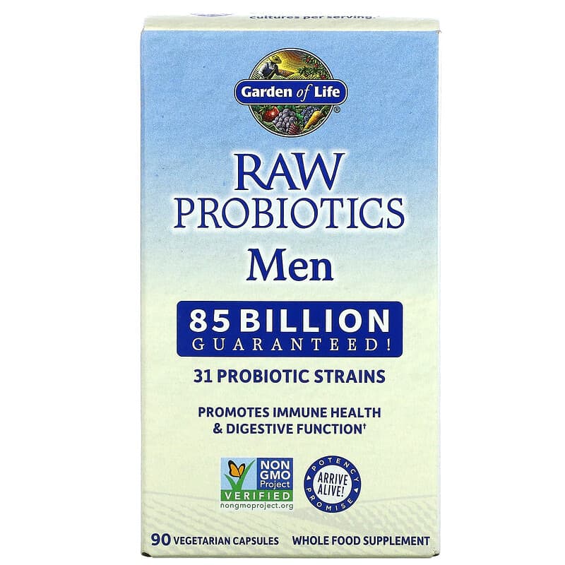 Garden of Life RAW Probiotics Men 85 Billion Live Cultures 90 viên 1 Garden of Life RAW Probiotics Men 85 Billion Live Cultures 90 Vegetarian Capsules 658010115650