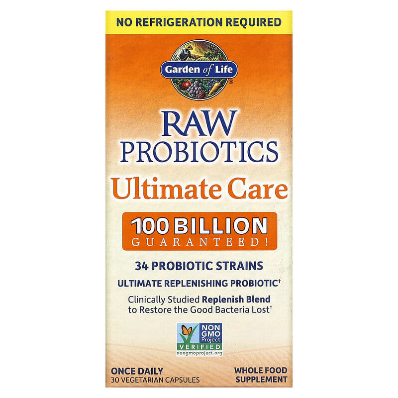 Garden of Life RAW Probiotics Ultimate Care 30 Vegetarian Capsules 1 Garden of Life RAW Probiotics Ultimate Care 30 Vegetarian Capsules 658010123334