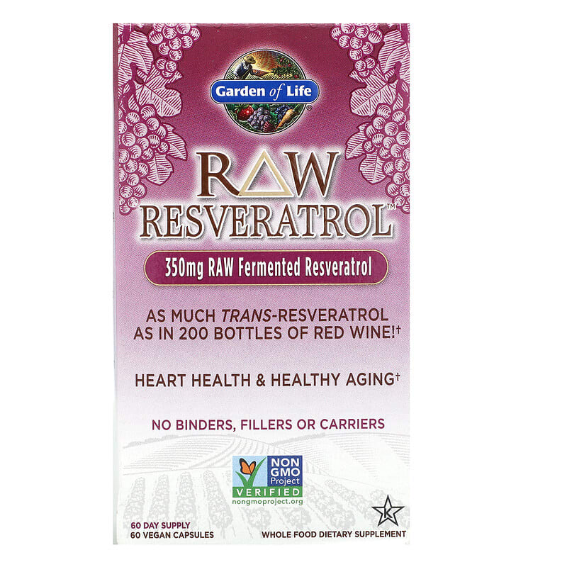 Garden of Life RAW Resveratrol 350 mg 60 Vegan Capsules 1 Garden of Life RAW Resveratrol 350 mg 60 Vegan Capsules 658010115919
