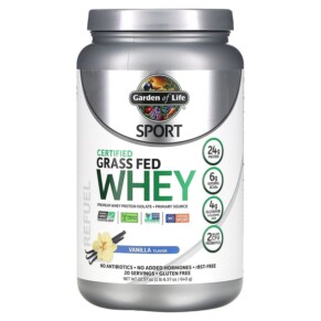 Garden of Life Sport Certified Grass Fed Whey Vanilla 22.57 oz (640 g) 658010120630