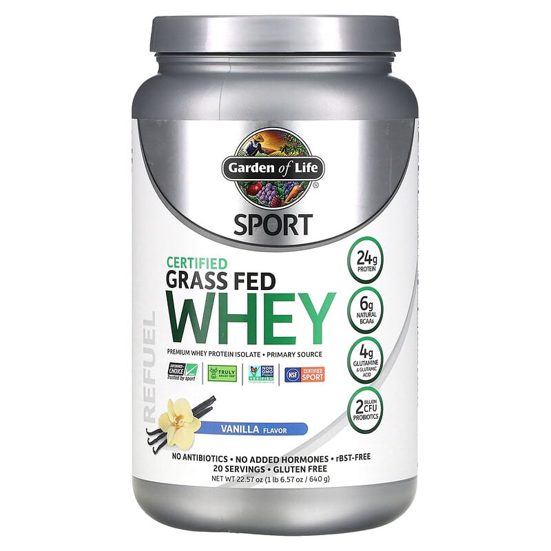 Garden of Life Sport Certified Grass Fed Whey Vanilla 22.57 oz (640 g) 1 Garden of Life Sport Certified Grass Fed Whey Vanilla 22.57 oz (640 g) 658010120630