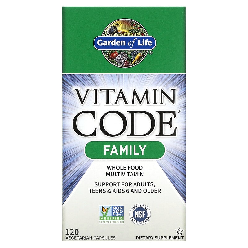 Garden of Life Vitamin Code Family RAW Whole Food Multivitamin 120 viên 1 Garden of Life Vitamin Code Family Whole Food Multivitamin 120 Vegetarian Capsules 658010113700
