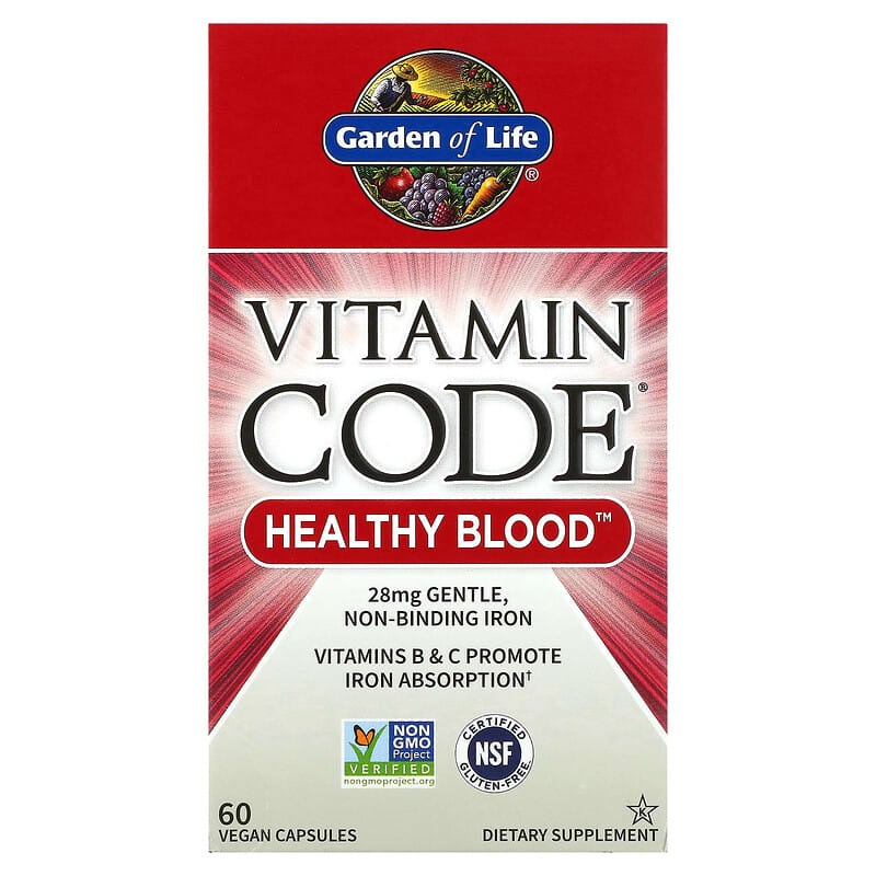 Garden of Life Vitamin Code Healthy Blood 60 Vegan Capsules 1 Garden of Life Vitamin Code Healthy Blood 60 Vegan Capsules 658010116541