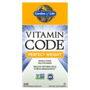 Garden of Life Vitamin Code Perfect Weight 240 Vegetarian Capsules 658010114219