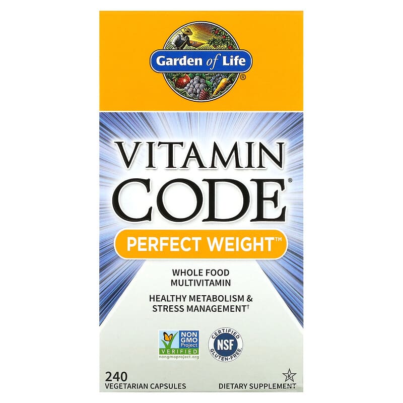 Garden of Life Vitamin Code Perfect Weight 240 Vegetarian Capsules 1 Garden of Life Vitamin Code Perfect Weight 240 Vegetarian Capsules 658010114219