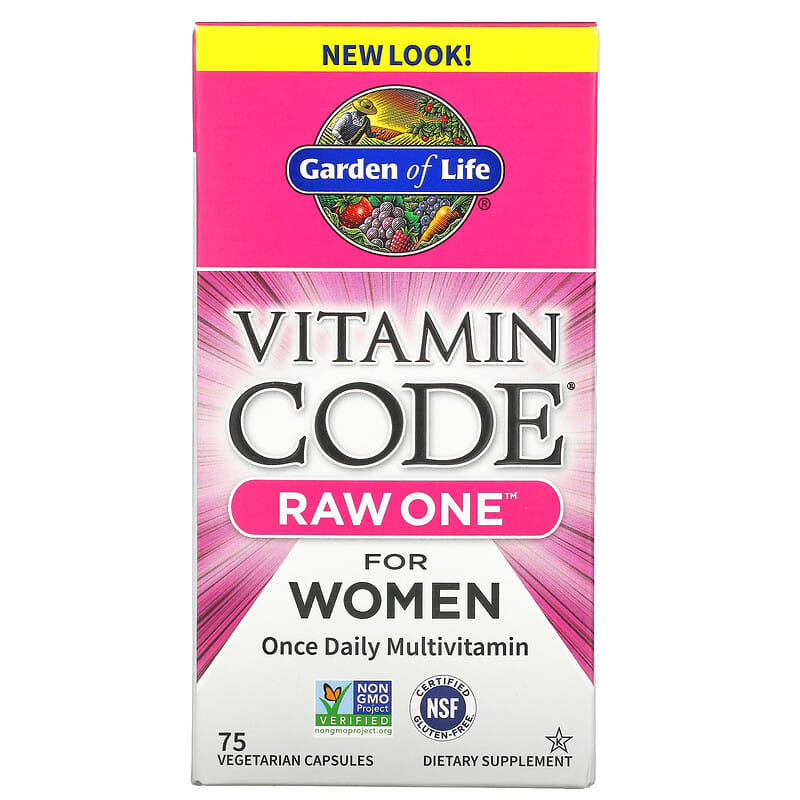 Garden of Life Vitamin Code RAW One Once Daily Multivitamin for Women 75 Vegetarian Capsules 1 Garden of Life Vitamin Code RAW One Once Daily Multivitamin for Women 75 Vegetarian Capsules 658010114035