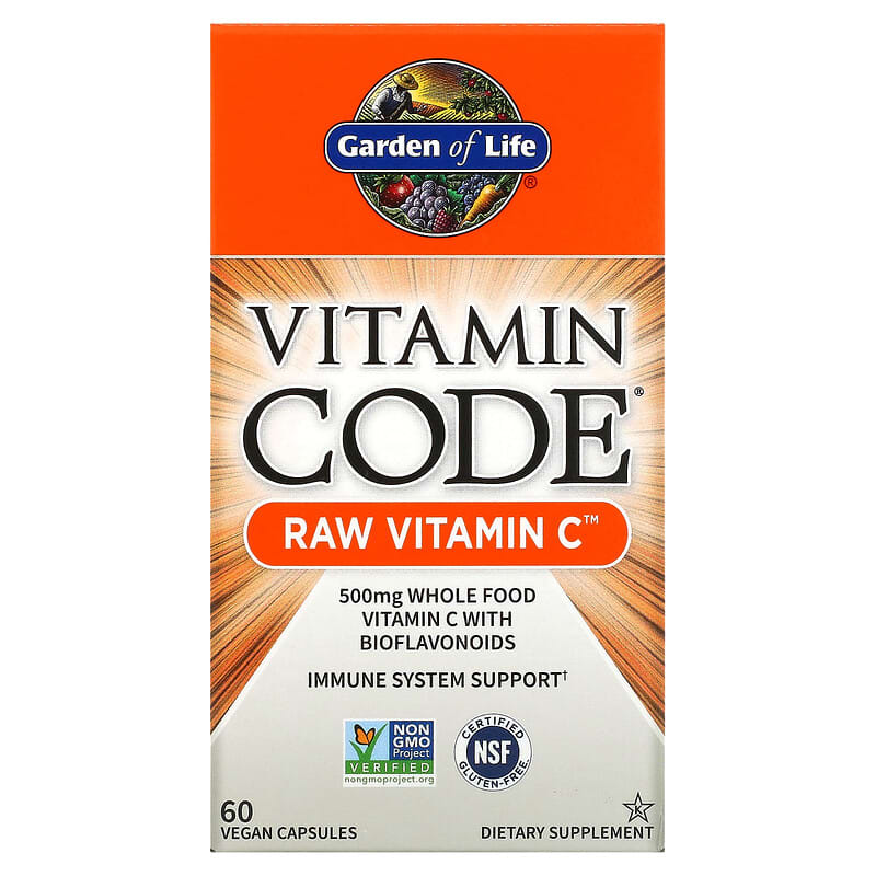 Garden of Life Vitamin Code RAW Vitamin C 60 viên 1 Garden of Life Vitamin Code RAW Vitamin C 60 Vegan Capsules 658010113816