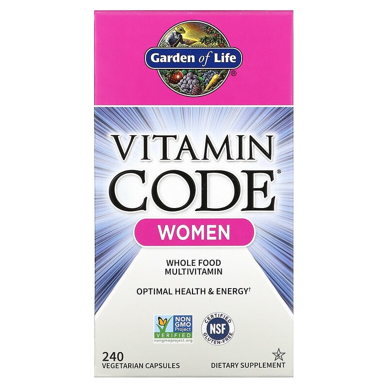 Garden of Life Vitamin Code Women Whole Food Multivitamin 240 viên 1 Garden of Life Vitamin Code Whole Food Multivitamin for Women 240 Vegetarian Capsules 658010114172