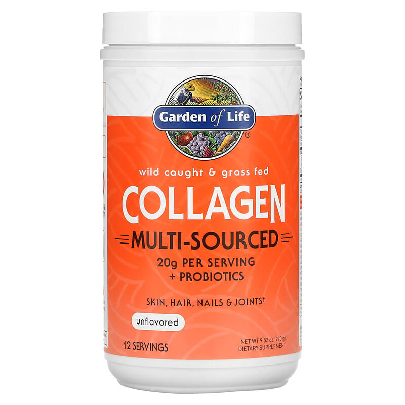Garden of Life Wild Caught & Grass Fed Collagen Multi-Sourced Unflavored 9.52 oz (270 g) 1 Garden of Life Wild Caught & Grass Fed Collagen Multi-Sourced Unflavored 9.52 oz (270 g) 658010130752