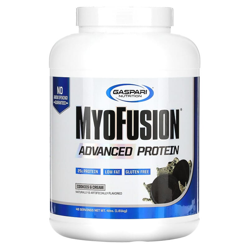 Gaspari Nutrition MyoFusion Advanced Protein Cookies & Cream 4 lbs (1.81 kg) 1 Gaspari Nutrition MyoFusion Advanced Protein Cookies & Cream 4 lbs (1.81 kg) 646511023093