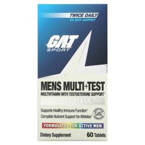 GAT Mens Multi + Test 60 Tablets 859613220066