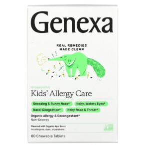 Genexa LLC Kids´ Allergy Care Allergy & Decongestant Organic Acai Berry 60 Chewable Tablets 857630006021