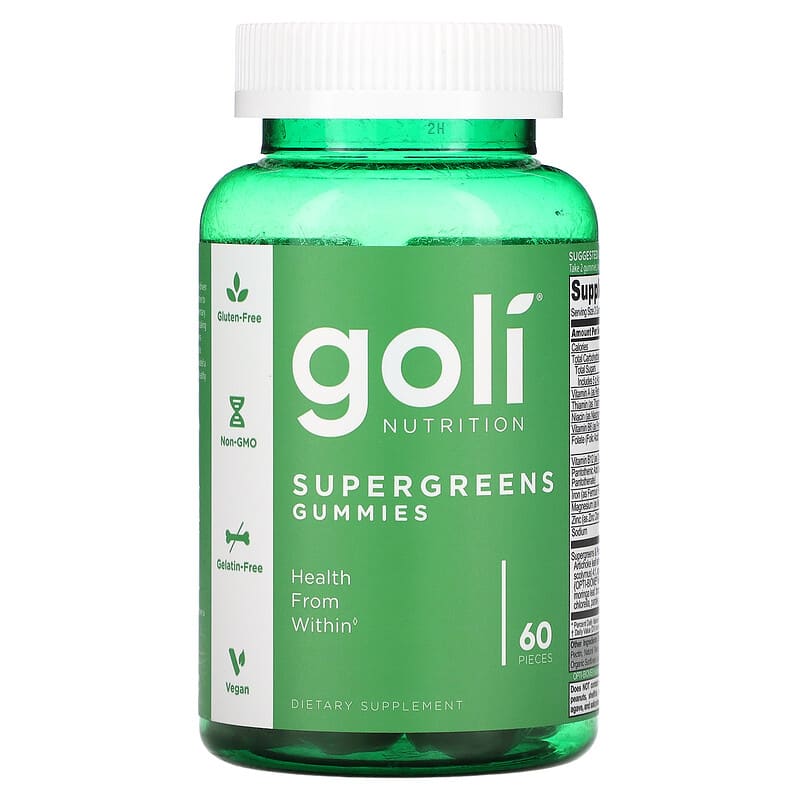 Goli Nutrition Supergreens Gummies 60 Pieces 1 Goli Nutrition Supergreens Gummies 60 Pieces 055840401821