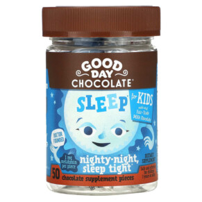 Good Day Chocolate Sleep For Kids Nighty Night Sleep Tight 50 Chocolate Supplement Pieces 858982004314