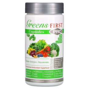 Greens First PRO Phytonutrient Antioxidant Superfood 180 Capsules 819354001089