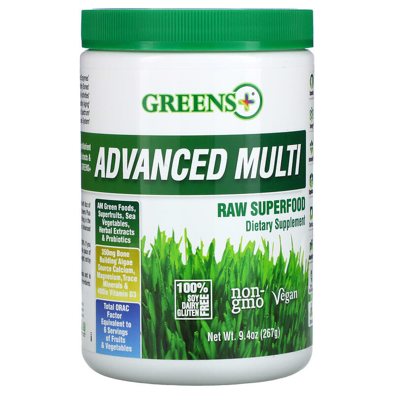 Greens Plus Advanced Multi Raw Superfood 9.4 oz (267 g) 1 Greens Plus Advanced Multi Raw Superfood 9.4 oz (267 g) 769745100009