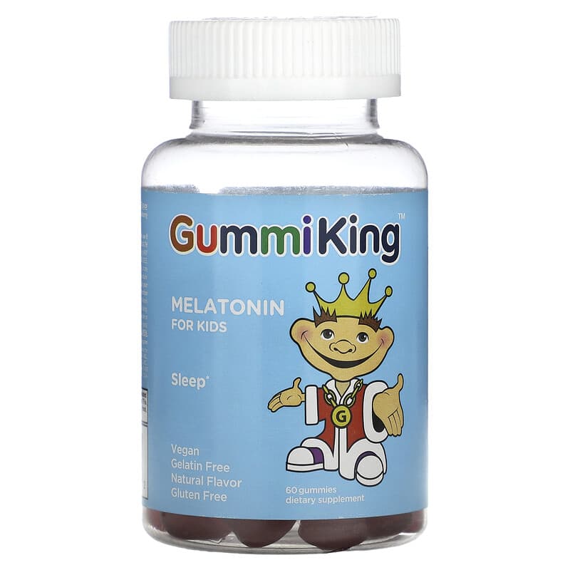 GummiKing Melatonin for Kids Strawberry 60 Gummies 1 GummiKing Melatonin for Kids Strawberry 60 Gummies 835776001162