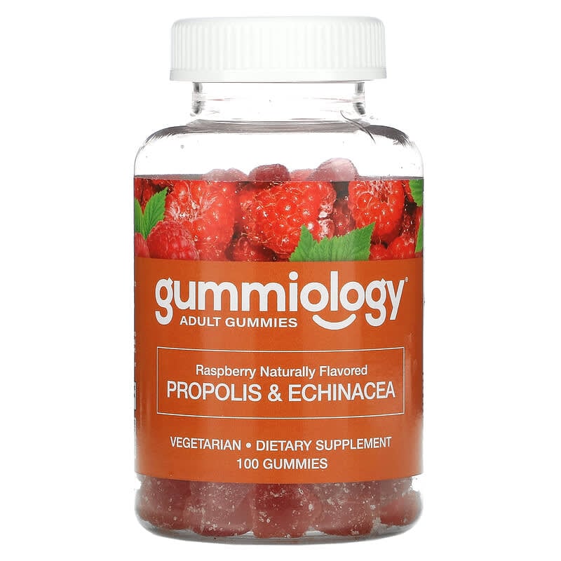 Gummiology Adult Propolis & Echinacea Gummies No Gelatin Natural Raspberry 100 Vegetarian Gummies 1 Gummiology Adult Propolis & Echinacea Gummies No Gelatin Natural Raspberry 100 Vegetarian Gummies 898220014781