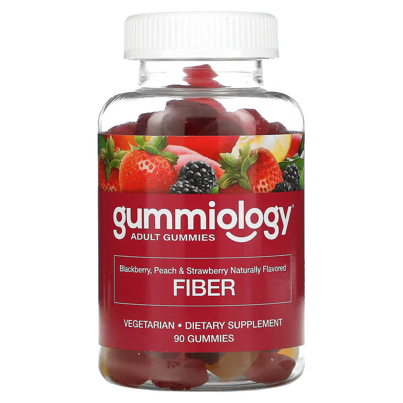 Gummiology Fiber Gummies Natural Peach Strawberry & Blackberry Flavors 90 Gummies 1 Gummiology Fiber Gummies Natural Peach Strawberry & Blackberry Flavors 90 Gummies 898220014828
