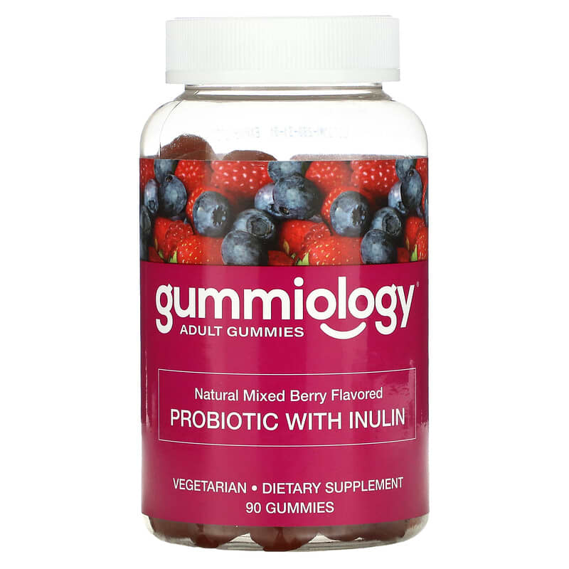 Gummiology Probiotic with Inulin Gummies Mixed Berry 90 Vegetarian Gummies 1 Gummiology Probiotic with Inulin Gummies Mixed Berry 90 Vegetarian Gummies 898220020874