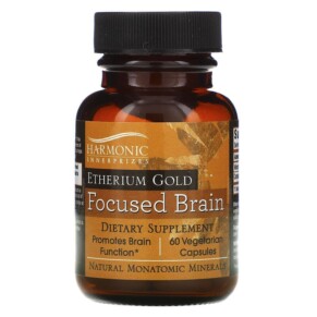Harmonic Innerprizes Etherium Gold Focused Brain 60 Vegetarian Capsules 640627010602