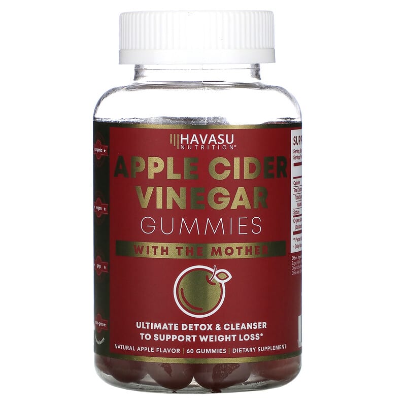 Havasu Nutrition Apple Cider Vinegar Gummies with The Mother Natural Apple 60 Gummies 1 Havasu Nutrition Apple Cider Vinegar Gummies with The Mother Natural Apple 60 Gummies 850008464362