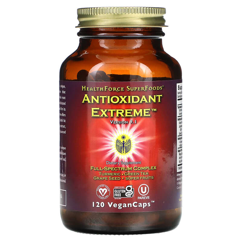 HealthForce Superfoods Antioxidant Extreme Version 9.1 120 VeganCaps 1 HealthForce Superfoods Antioxidant Extreme Version 9.1 120 VeganCaps 650786000031