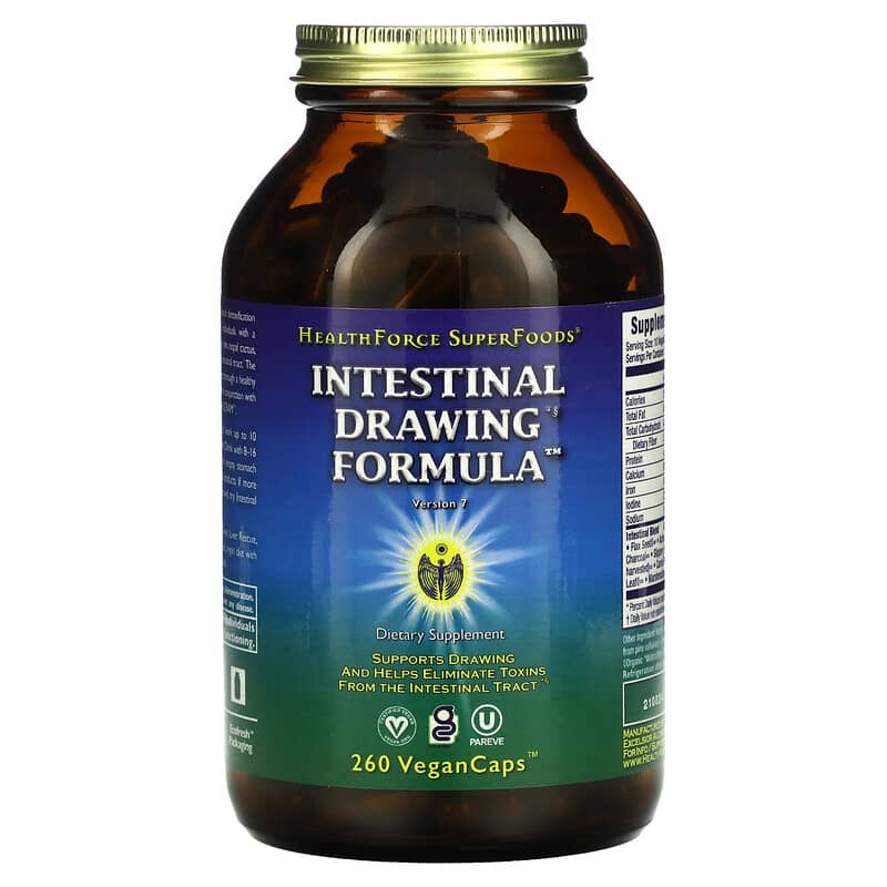 HealthForce Superfoods Intestinal Drawing Formula Version 7 260 Vegan Caps 1 HealthForce Superfoods Intestinal Drawing Formula Version 7 260 Vegan Caps 650786000598