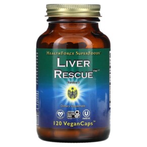 HealthForce Superfoods Liver Rescue Version 6 120 Vegan Caps 650786000475