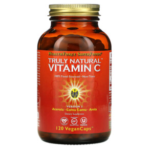 HealthForce Superfoods Truly Natural Vitamin C 120 Vegan Caps 650786003469