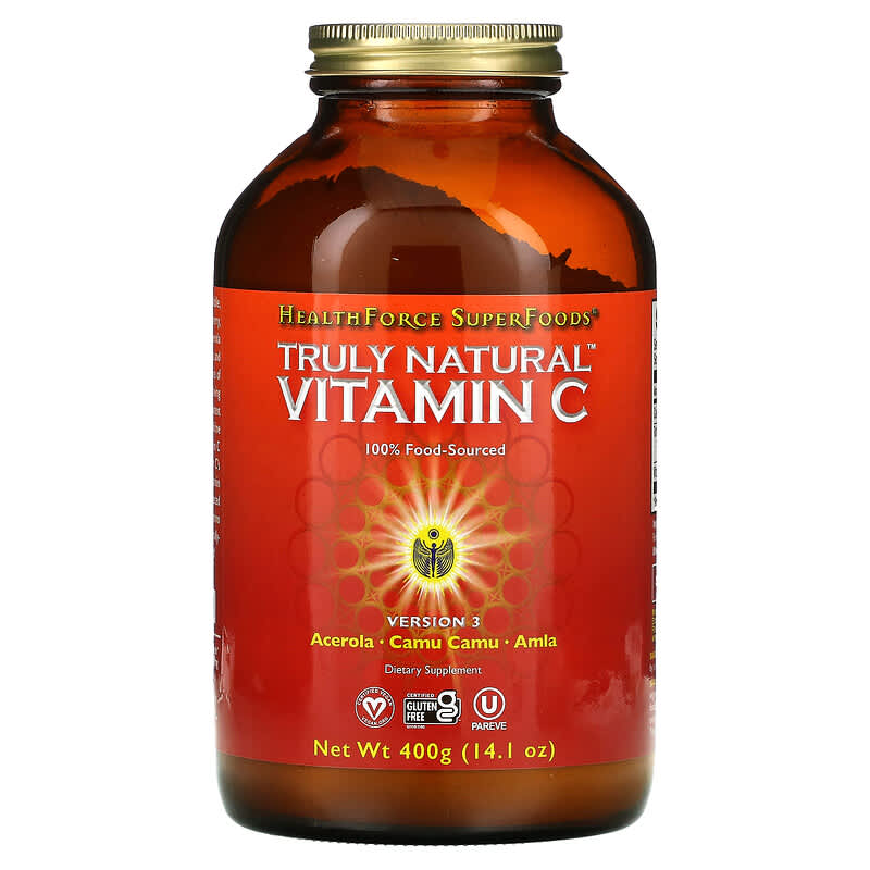 HealthForce Superfoods Truly Natural Vitamin C 14.1 oz (400 g) 1 HealthForce Superfoods Truly Natural Vitamin C 14.1 oz (400 g) 650786000208