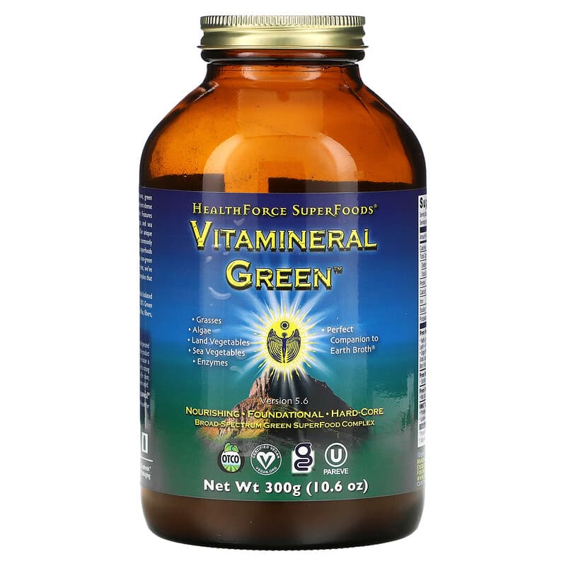 HealthForce Superfoods Vitamineral Green Version 5.5 10.6 oz (300 g) 1 HealthForce Superfoods Vitamineral Green Version 5.6 10.6 oz (300 g) 650786000239
