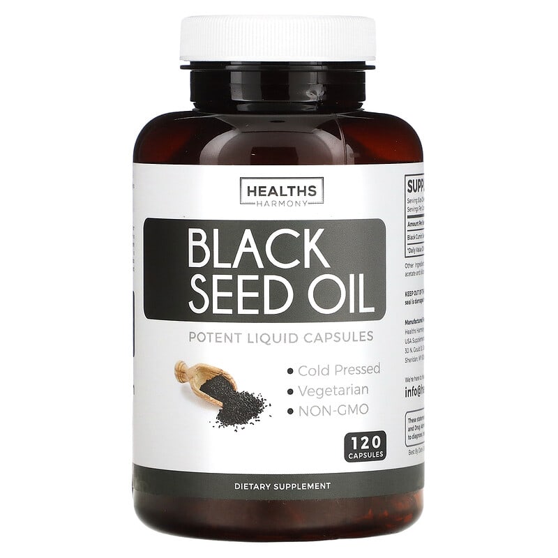 Healths Harmony Black Seed Oil 120 Capsules 1 Healths Harmony Black Seed Oil 120 Capsules 653559477092