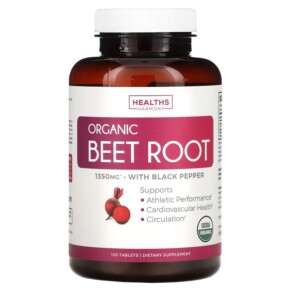 Healths Harmony Organic Beet Root 675 mg 120 Tablets 850006500079