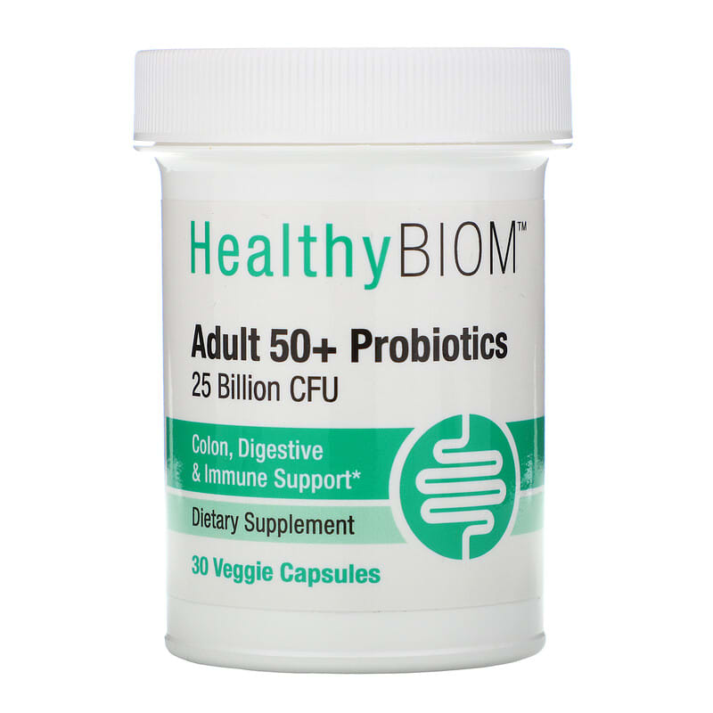 HealthyBiom Adult 50+ Probiotics 25 Billion CFU 30 Veggie Capsules 1 HealthyBiom Adult 50+ Probiotics 25 Billion CFU 30 Veggie Capsules 898220015757