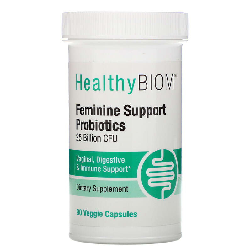 HealthyBiom Feminine Support Probiotics 25 Billion CFUs 90 viên 1 HealthyBiom Feminine Support Probiotics 25 Billion CFUs 90 Veggie Capsules 898220015801