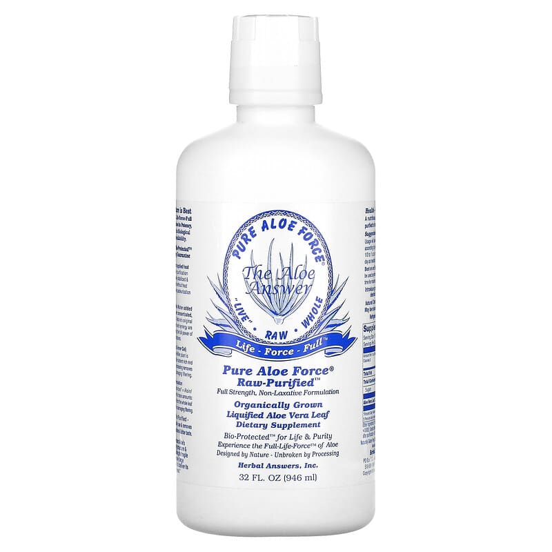 Herbal Answers Inc Pure Aloe Force Liquified Aloe Vera Leaf 32 fl oz (946 ml) 1 Herbal Answers Inc Pure Aloe Force Liquified Aloe Vera Leaf 32 fl oz (946 ml) 639764102646