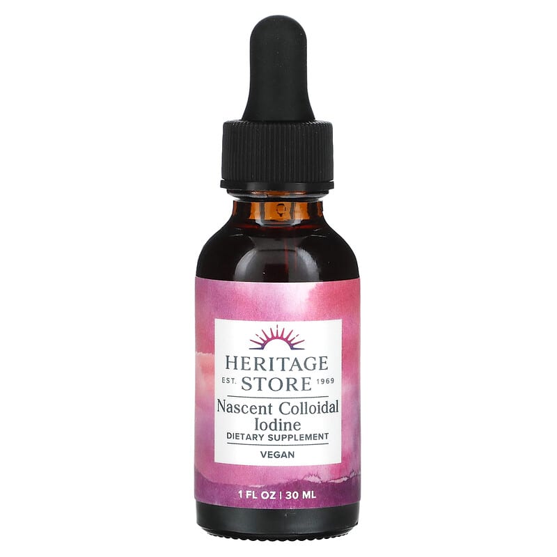 Heritage Store Nascent Iodine Colloidal 1 oz (30 ml) 1 Heritage Store Nascent Colloidal Iodine 1 fl oz (30 ml) 076970842322