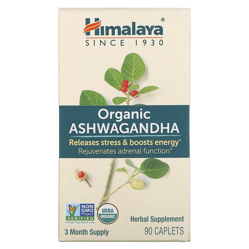 Himalaya Organic Ashwagandha 90 Caplets 1 Himalaya Organic Ashwagandha 90 Caplets 605069060431