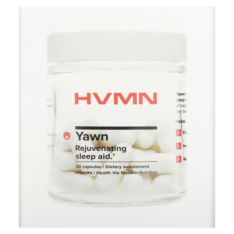 HVMN Yawn Rejuvenating Sleep Aid 30 Capsules 1 HVMN Yawn Rejuvenating Sleep Aid 30 Capsules 850632006280