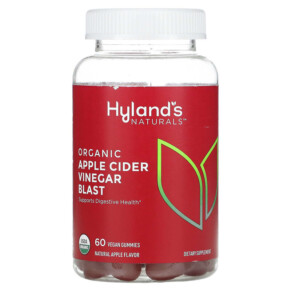 Hyland's Organic Apple Cider Vinegar Blast Gummies Natural Apple 60 Vegan Gummies 810087820039