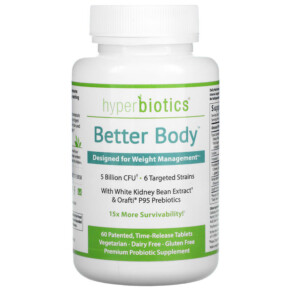 Hyperbiotics Better Body Designed for Weight Management 5 Billion CFU 60 Time-Release Tablets 9506000113791